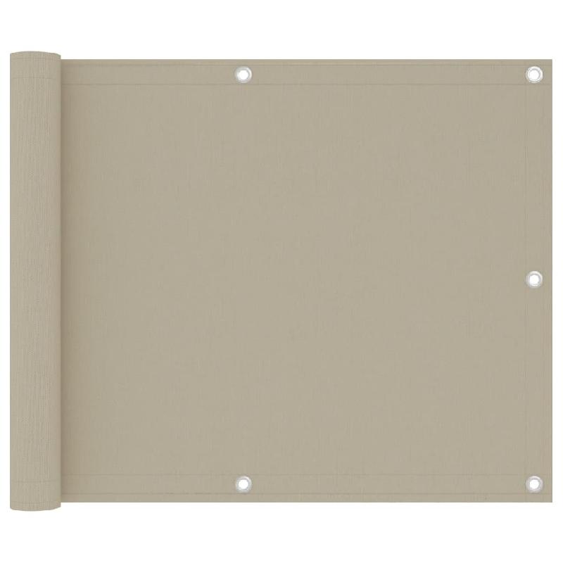 ÉCRAN DE BALCON BRISE PARE VUE PROTECTION CONFIDENTIALITÉ BEIGE 75 X 500 CM TISSU OXFORD 02_0010029_0