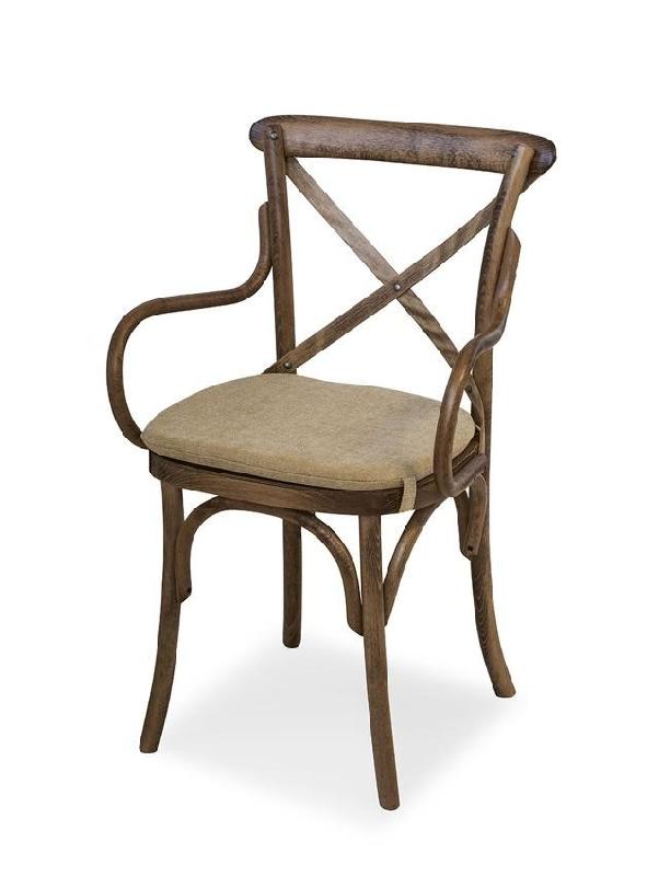 Fauteuil Pauline - assise et dossier en bois avec coussin en option_0