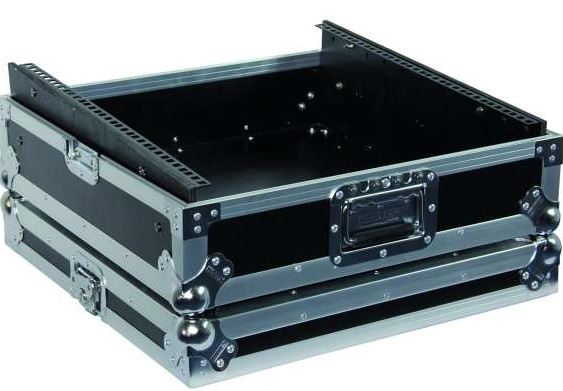 Flight case professionnel Power Acoustics FCM 19 YAMAHA - pour table de mixage YAMAHA MG 19'' - avec connectiques dessous et capot de protection_0