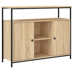 HELLOSHOP26 - Buffet bahut commode armoire meuble de rangement organisateur cuisine salle de séjour salon sonoma 100 x 35 x 80 cm bois d'ingénierie_0