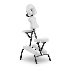 Helloshop26 - Chaise de massage pliante couleur acier blanc 14_0000885 - 3000175638982_0