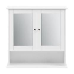Helloshop26 - Placard mural à miroir 58 x 56 x 13 cm blanc 03_0007676 - 3001893747765_0