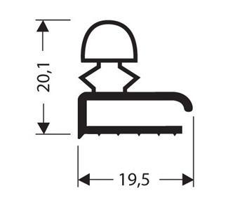 Joint pvc plat sans aimant pour meubles frigos jpf-001_0