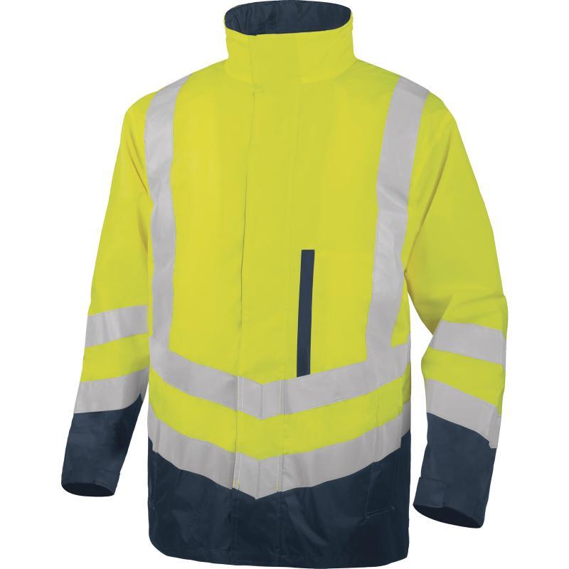 Parka 5 en 1 haute visibilité - polyester oxford enduit PU avec gilet et manches amovibles - Optimum2_0