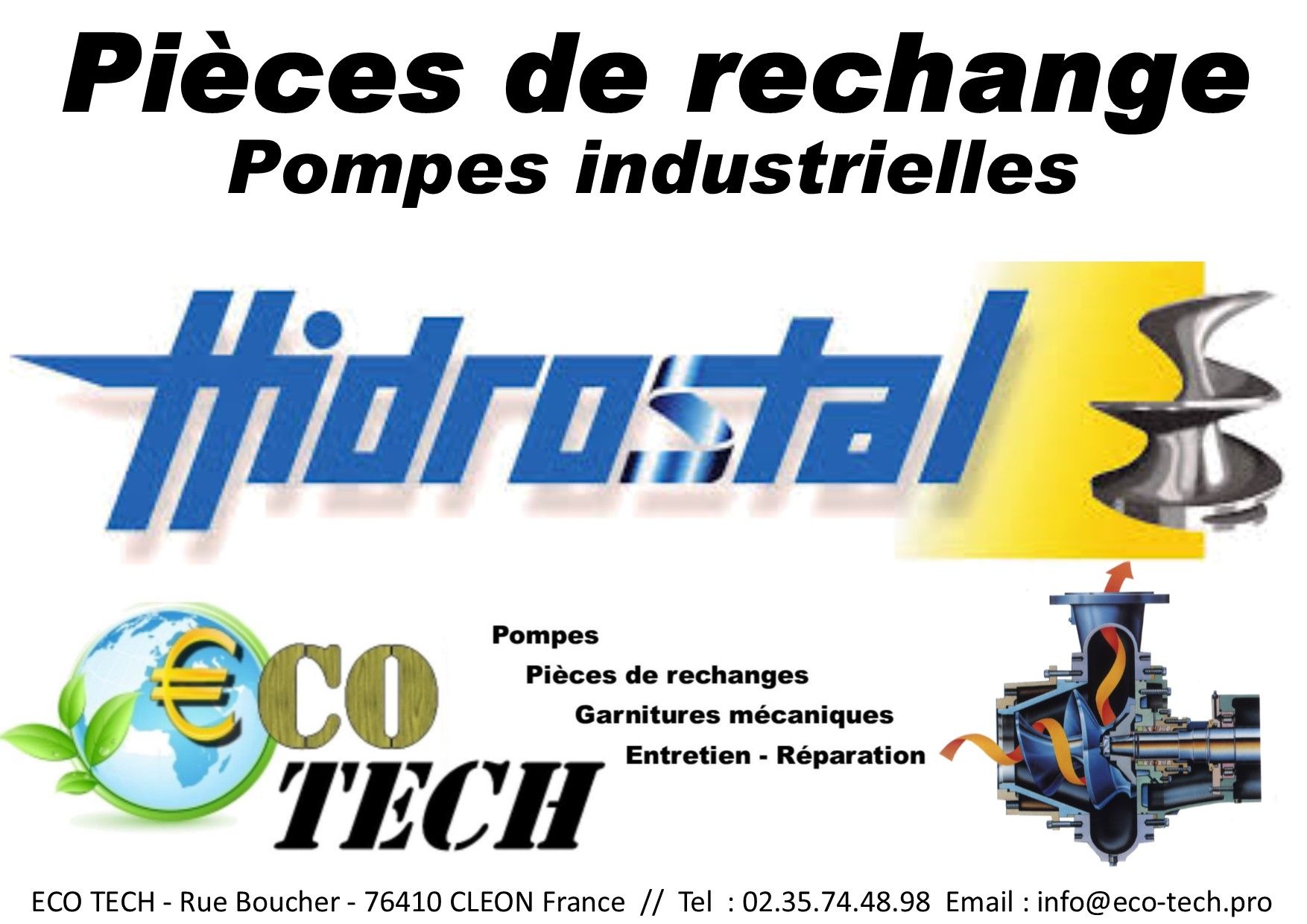 Pièces détachées d'origine - Pompe HIDROSTAL en Normandie et Nouvelle-Aquitaine - Kits complets et éléments à l'unité_0