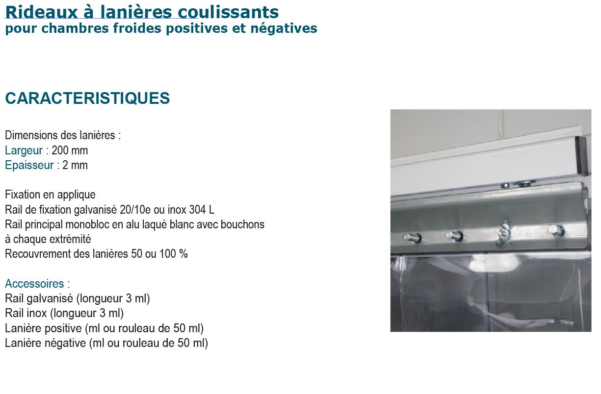 Porte à lanières - transparente - coulissantes pour chambres froides positives et négatives_0