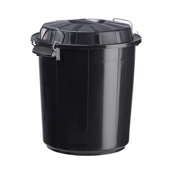 Poubelle de rue - BAZI - 95 litres - plastique avec poignées ergonomiques et couvercle verrouillable - ROSSIGNOL_0