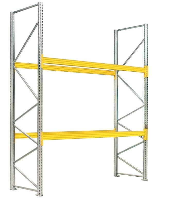 Rack à palettes Palstar - 2 niveaux - 2150 kg - L.2700 x P.1100 x H.3500 mm - Capacité 9 Euro palettes_0