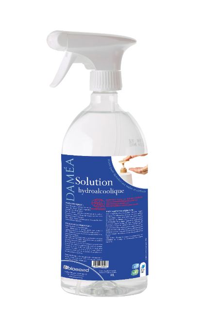 Solution hydroalcoolique désinfectante pour les mains - Ecocert - Spray 100ml - Marque Obioseed_0