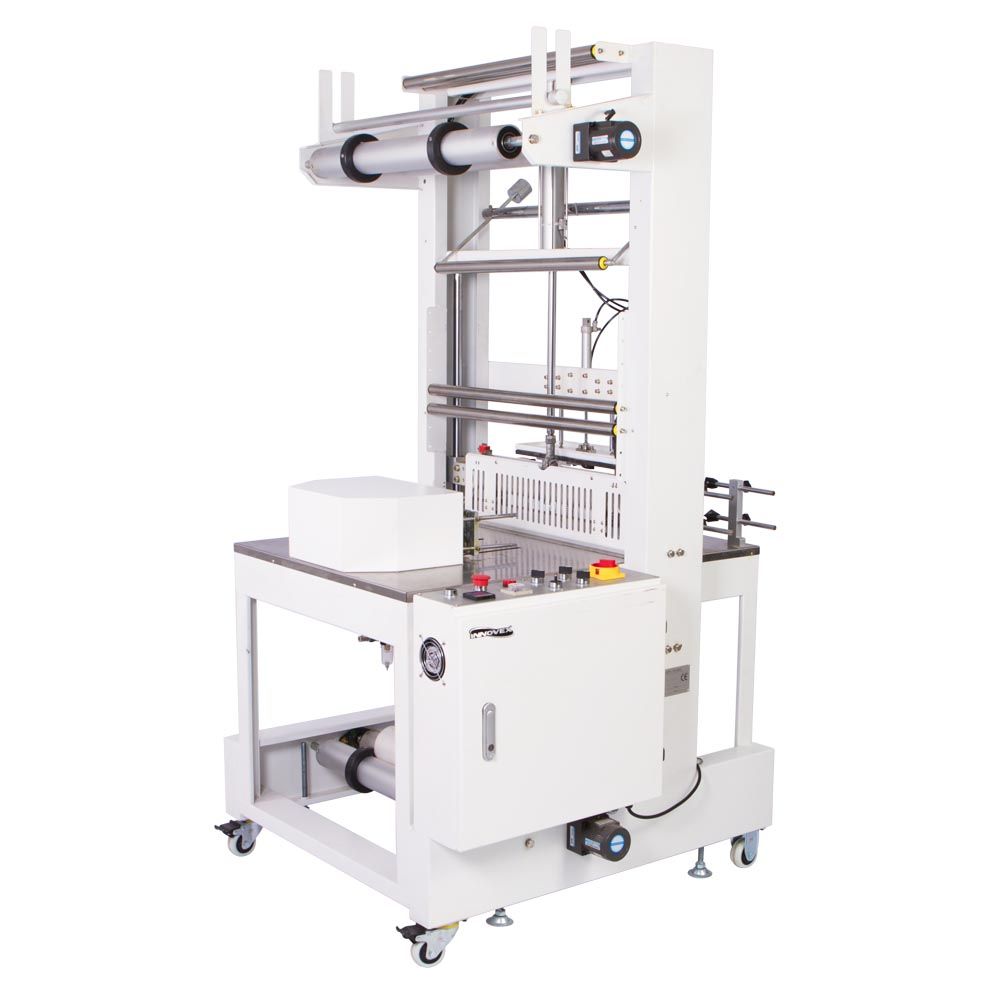 St6040q - fardeleuse semi-automatique Innovex - système poussoir pneumatique et programmation PLC_0