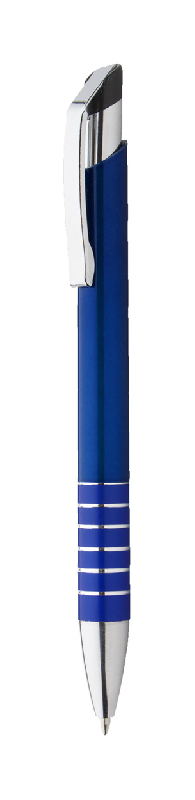 Stylo à bille - plastique avec grip en aluminium et clip en métal - encre bleue_0