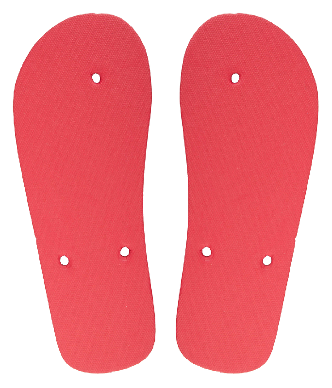 Tongs publicitaires personnalisables - PE et PVC - Semelles rouges - Minimum 50 paires_0