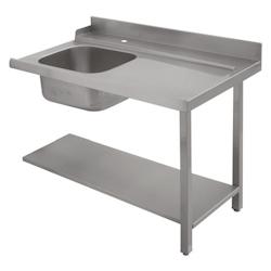 Virtus group Table d'Entrée à Droite avec Évier à Gauche pour Lave Vaisselles   Virtus - blanc plastique polypropylène 0698142683566_0