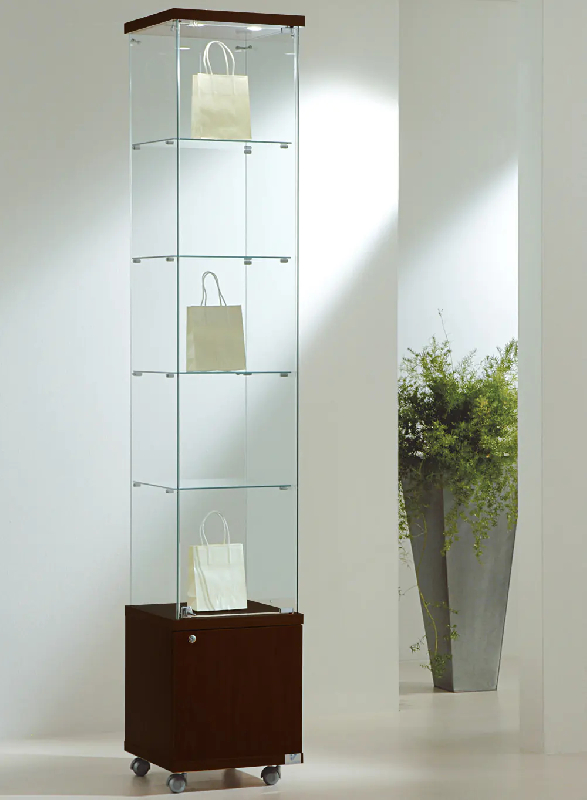 Vitrine colonne haute rangement 4/22mva - wengé_0