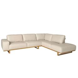 AC ANGEL CERDA Angel Cerdá Canapé d'angle droit en cuir sable 6203C 316 x 252 x 82 - marron fourrure 8435631032007_0