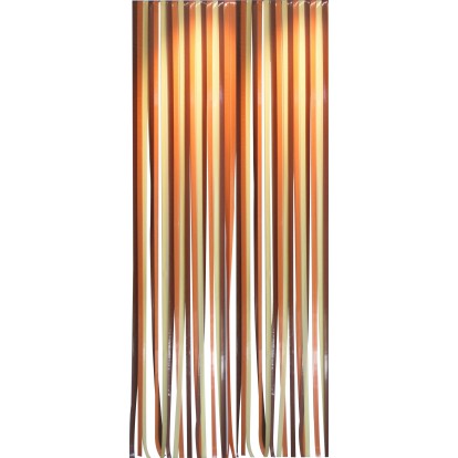 Rideau de porte à lanière - Antilles BR/BG - 120 x 220 cm - Polyéthylène - Beige / Brun - Morel_0