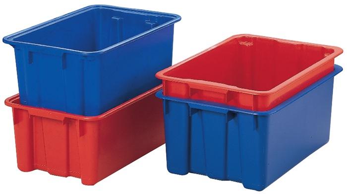 Bac gerbable-emboîtable PP bleu L600xl400xH250 mm LA-KA-PE_0