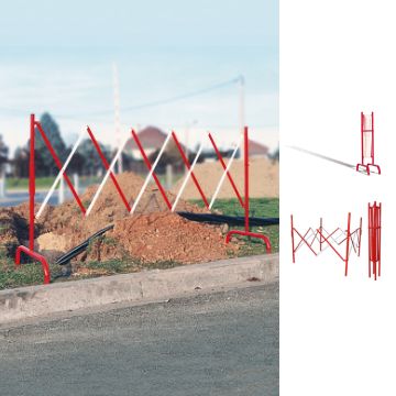 Barrières extensibles pour sécurisation de chantiers - modèles droits et de regard en acier_0