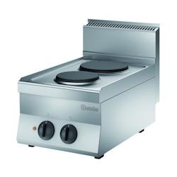 Fourneau électrique Professionnel - 2 plaques - 4,1 kW - Bartscher - acier 115005_0