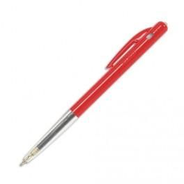 BIC STYLO À BILLE POINTE MOYENNE RÉTRACTABLE ENCRE ROUGE CORPS PLASTIQUE COULEUR M10