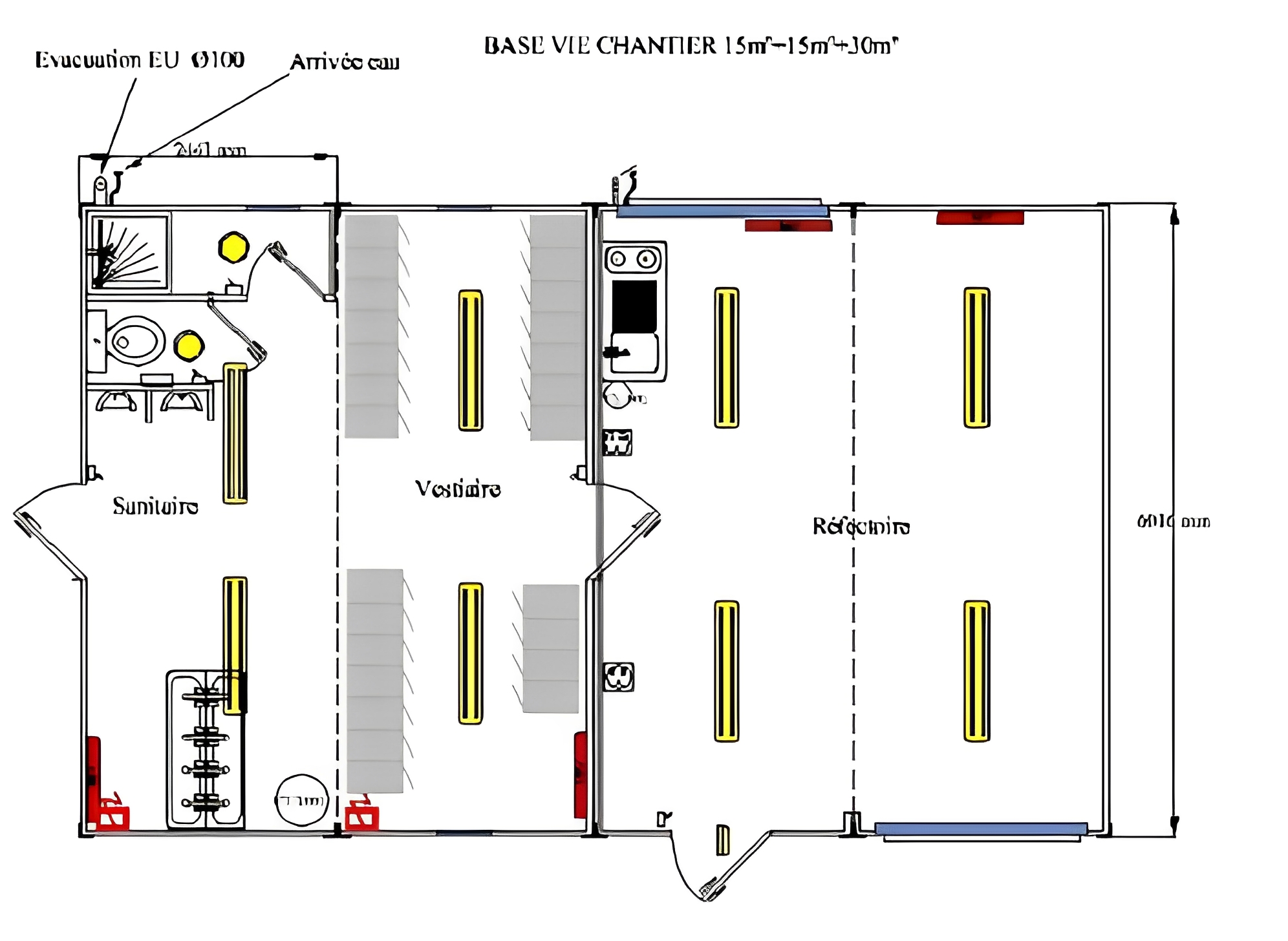 Bungalow de chantier / mondulaire / base vie / aménagé_0