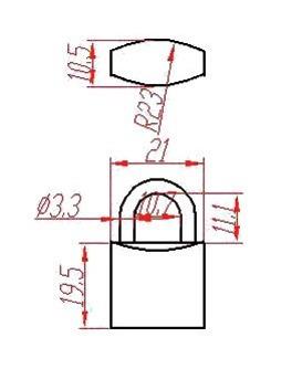 Cadenas laiton uno 20mm sous blister - HERACLES - i-cad20-bs - 009086_0