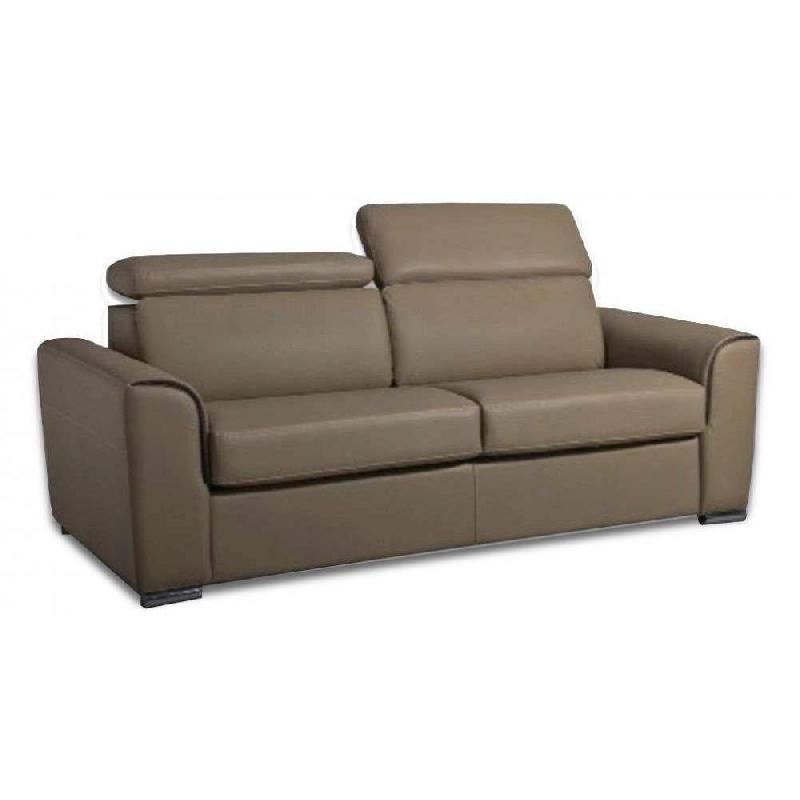 CANAPÉ CONVERTIBLE EXPRESS IMOLA MATELAS 18CM COUCHAGE 140 CM POLYURÉTHANE TAUPE_0