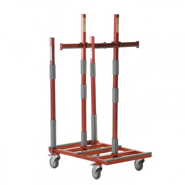 Chariot à panneaux modulable Multitrolley - 4 roues pivotantes avec frein - capacité 250 kg - conçu en Suède_0