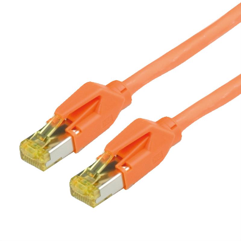 Cordon DRAKA Cat.6A (Classe EA) UC900 / HIROSE TM31, orange, 3 m_0