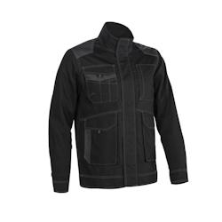 Coverguard - Veste de travail OROSI noire, légère et robuste, Taille 3XL - XXXL, 7 poches, col montant, fermeture zip_0