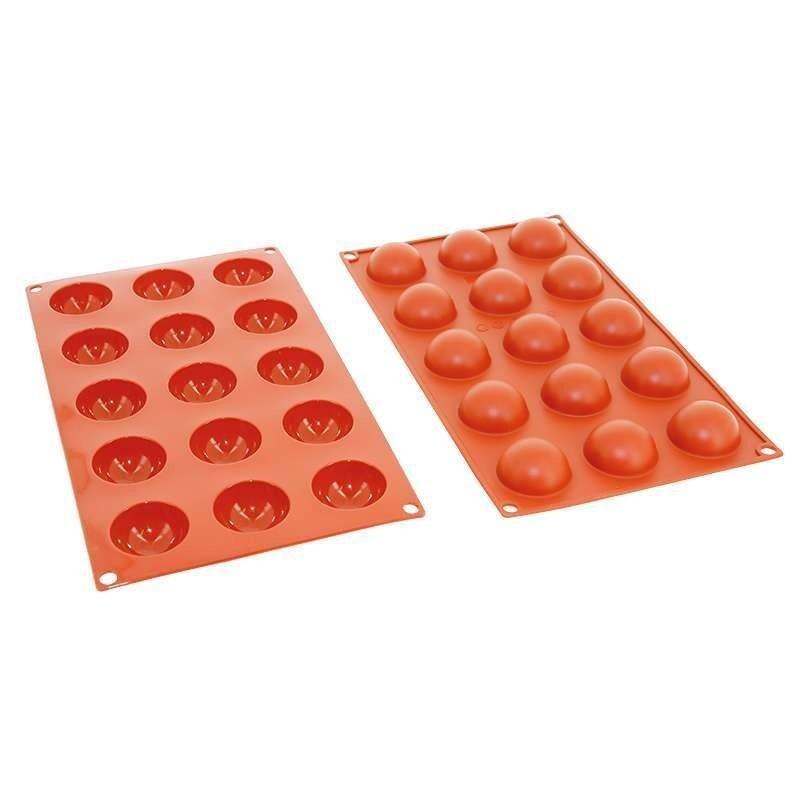 Deco'Relief Moule en Silicone 15 Demi Sphères ⌀ 4 x 2 cm - DR205A_0