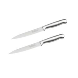 Ensemble de 2 Couteaux de cuisine professionnel 24 cm lame crantée Nirosta Star - gris Acier inoxydable 18/10 3176239932010_0