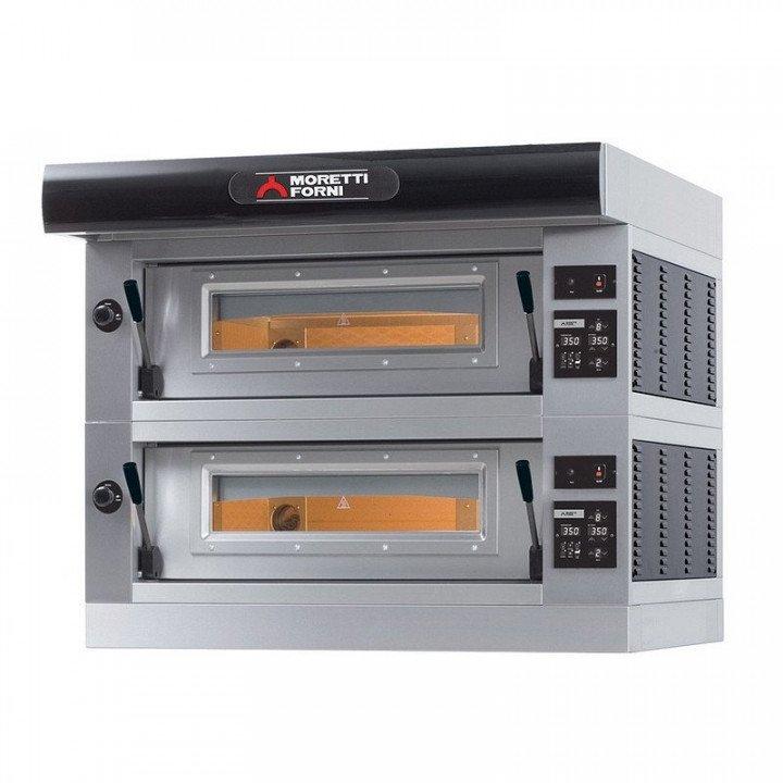 Four à sole 2 chambres à pierre réfractaire 24 pizzas (Ø)300 mm ou 10 pizzas (Ø)450 mm, 25 200 W, 400 V - TRI_0