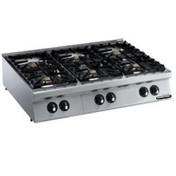 Fourneau top 6 feux gaz - module 1200 mm - gamme 700 Firsteel - réf. 373004_0