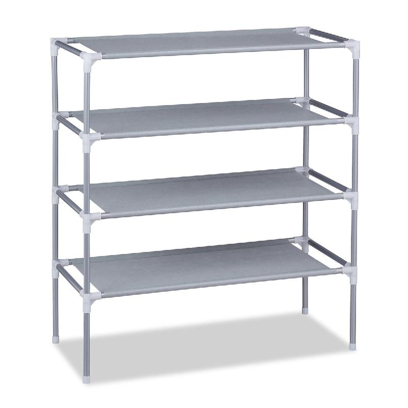 Helloshop26 - Étagère à chaussures extensible pratique 68 x 62 x 28 cm en fer noir 13_0008867 - noir 3000244366983_0