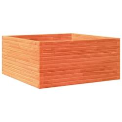 Helloshop26 - Jardinière bac lit surélevé plantes fleurs terrasse jardin cire 100 x 100 x 46 cm bois de pin massif marron 02_0038422 - 3000217664931_0