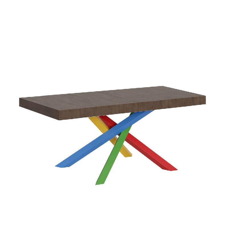 Itamoby Table Extensible 120/380X90 Cm Volantis Premium Pieds Multicolores En Noyer 4/B - marron 8050598907665_0