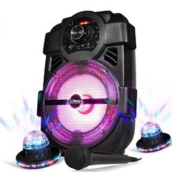 Karaoké Enfants Enceinte Party light - 250W portable Batterie MICRO HANDY180 avec USB/BLUETOOTH/ RADIO FM +2 RounDiams - 3701123943133_0