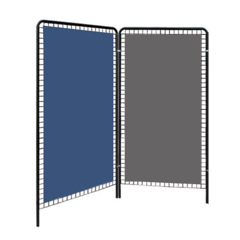 Panneau feutrine pour grille d'exposition - surface punaisable 153x94 cm - bleu ou gris_0