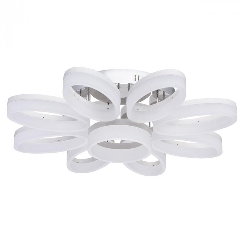 Plafonnier LED Fleur Margot 76cm - Métal Blanc - Design Moderne - Paris Prix_0
