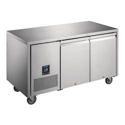 Table Réfrigérée Négative Inox 2 Portes GN 1/1 - 267L Froid Ventilé Premium - Polar Série U - UA006_0
