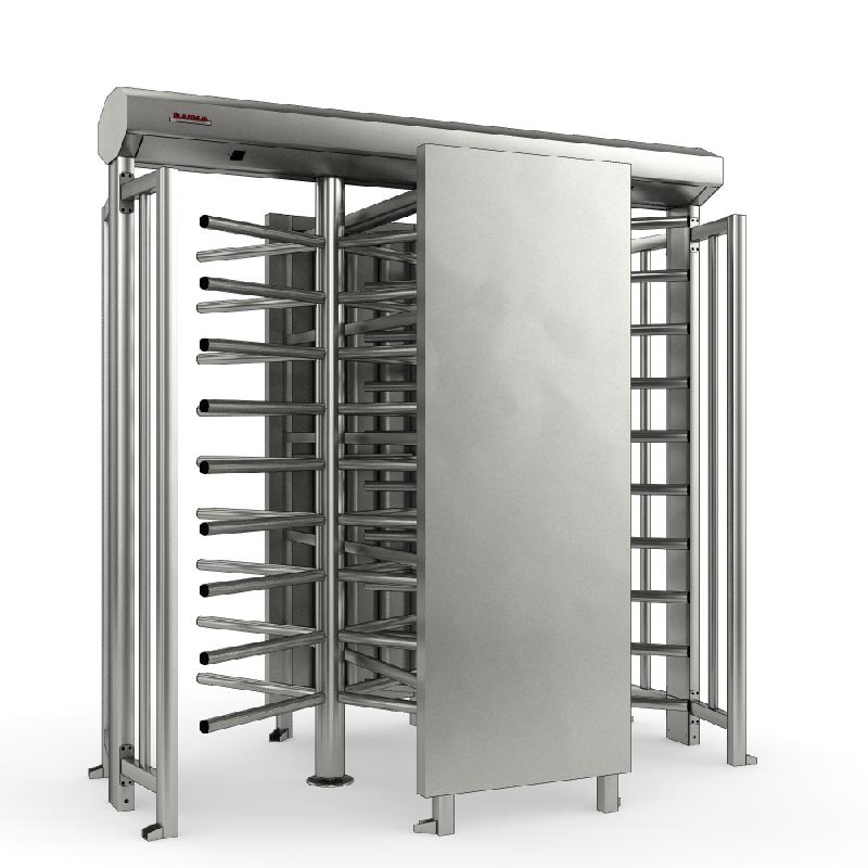 Tourniquet pleine hauteur TR 129 - double accès - structure robuste en acier galvanisé et inox - Saima_0