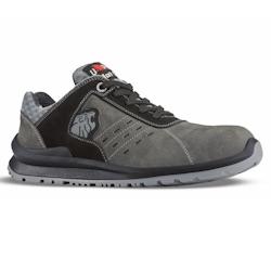 U-Power - Chaussures de sécurité basses souples et légères CARLOS - Environnements secs - S1P SRC - Gris Taille 47 - Empeigne en daim, embout aluminium et semelle antidérapante_0