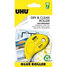 UHU DRY & CLEAN ROLLER JETABLE NON PERMANENT 8.5 M X 6.5 MM