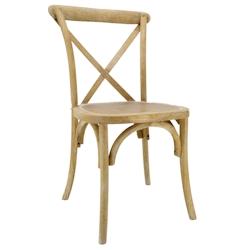 Aubry Gaspard - Chaise bistro en orme empilable - 51 x 55 x 89 cm -  Hauteur assise 46 cm - MCH1810_0