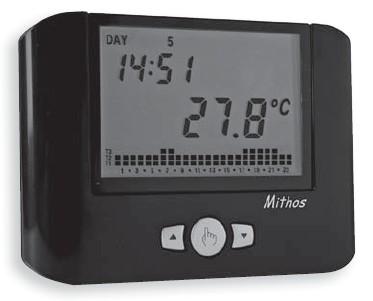 Chronothermostat numérique mural Mithos Nero VE312500 - programmation hebdomadaire et mode antigel_0