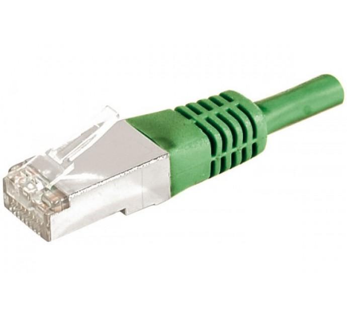 Dexlan cordon RJ45 catégorie 6A F/UTP vert - 1 m - blindé cuivre - 10 Gbps - PoE+_0