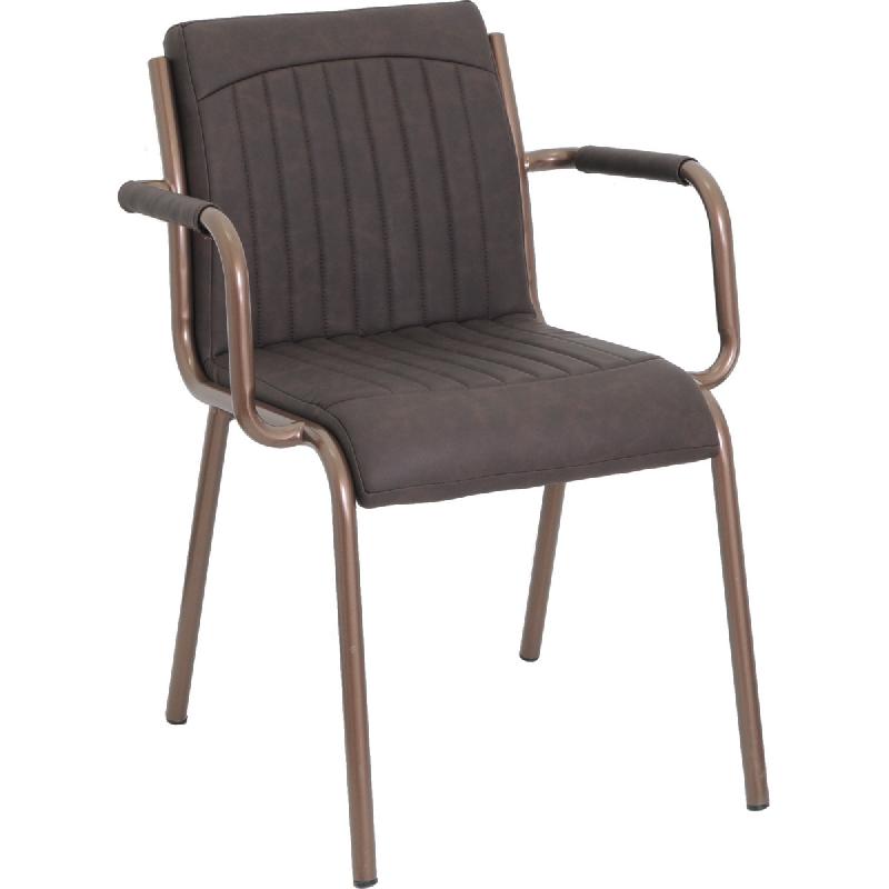 Fauteuil de restaurant ALENÇON - acier garni - style industriel_0