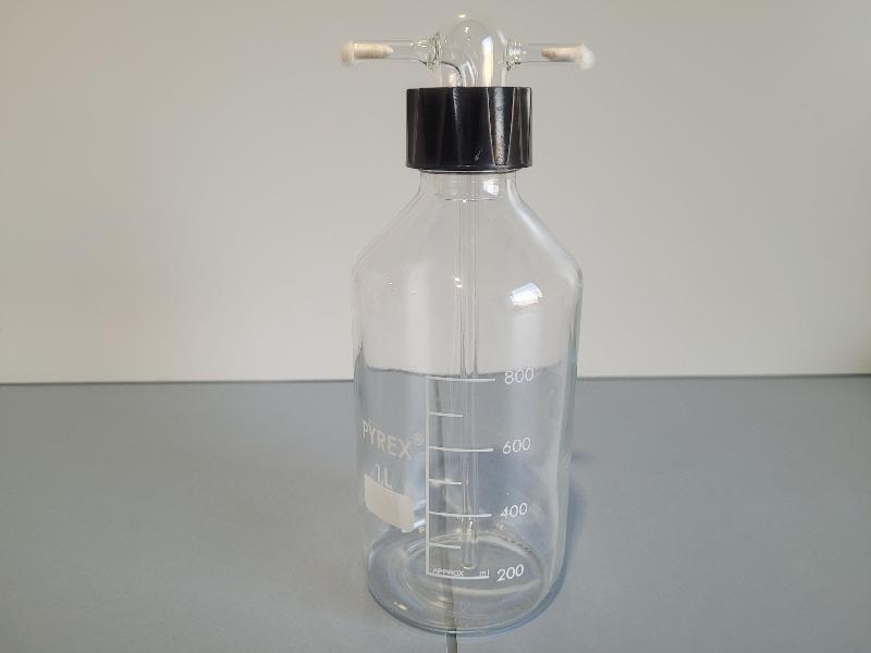 Flacon laveur de gaz avec bouchon à vis, gradué, 1.000 ml - Quantité : 10_0
