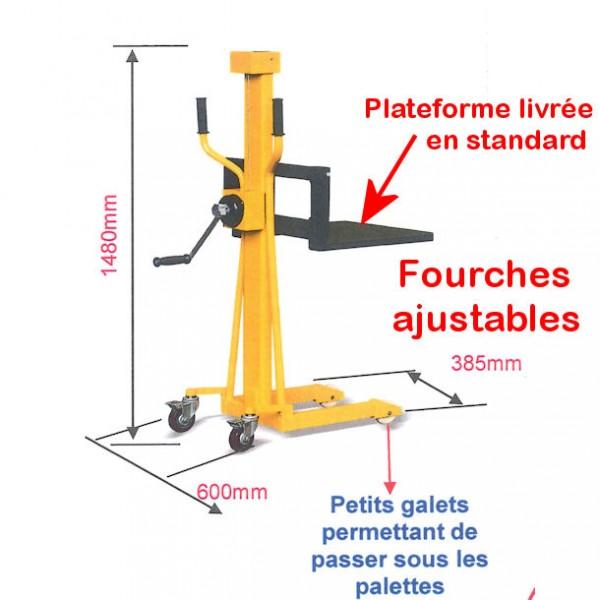Gerbeur manuel Rolléco - compact et robuste pour poste de travail 150 kg_0